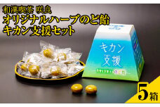 和漢喫茶 咲良　オリジナルハーブのど飴　キカン支援　1箱80g×5個セット
※着日指定不可