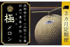 【3ヶ月定期便】数量限定！『クラウンメロン ”極メロン” 1玉 』 ギフト箱入り メロン 人気 厳選 ギフト 贈り物 デザート グルメ フルーツ 果物 袋井市