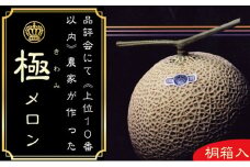 【12ヶ月定期便】クラウンメロン”極メロン”１玉　【桐箱入り】 メロン 人気 厳選 ギフト 贈り物 デザート グルメ フルーツ 果物 袋井市