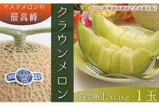 2025年10月発送クラウンメロン（白上級）1玉　箱入り