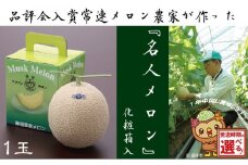 2025年10月発送クラウンメロン”名人メロン”1玉　ギフト箱入り