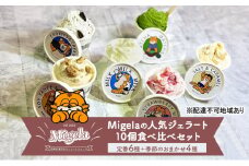 Migelaの人気ジェラート 10個 食べ比べ セット 定番6種＋季節のおまかせ4種 ジェラート アイス デザート Migela 静岡 袋井市