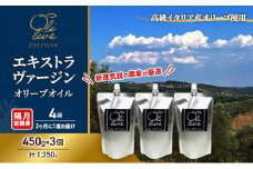 【受賞農家が選出】 高級イタリア産 エキストラ・ヴァージン・オリーブオイル 450g×3個【隔月定期便4回(2ヶ月に1度)お届け】 調味料 油 オリーブ油 食用油 静岡県 袋井市