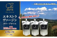 高級イタリア産 エキストラ・ヴァージン・オリーブオイル 450g×3個【2025年12月中旬より順次発送】調味料 油 オリーブ油 食用油 静岡県 袋井市