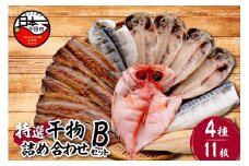 【小木曽商店】干物詰合せ【Bセット】　[干物 セット 金目鯛 アジ さば さんま 味醂干 詰め合わせ ギフト 無添加 魚 魚介類 おつまみ 4種 11枚 干物専門店 静岡 伊豆 下田]