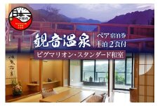 飲泉、自家源泉かけ流しの宿　観音温泉「ピグマリオン・スタンダード和室」ペア宿泊招待券(1泊2食付) [旅行 宿泊 ペア 宿泊券 温泉 アルカリ単純泉 超軟水 強アルカリ 食事付き 露天風呂 1泊2食 露天風呂付客室 懐石料理 観音温泉 静岡 伊豆 下田]