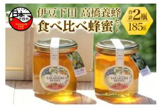 伊豆下田高橋養蜂　食べ比べ蜂蜜セット（185グラム瓶）