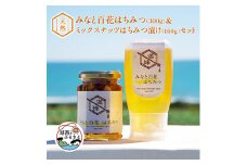 浜名湖ほとりの天然はちみつ みなと百花はちみつ 300g・ミックスナッツはちみつ漬け 160g　2本【1390859】