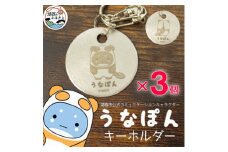 ＜うなぽん☆湖西市公式キャラクター＞ステンレスキーホルダー　×3個セット【1454695】
