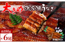 食品添加物不使用の浜名湖うなぎ　長蒲焼6尾(約180g×6)大きなうなぎで脂ノリノリです!肝焼き付き【1473279】