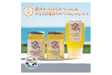 浜名湖ほとり 渚みかんはちみつ・みなと百花はちみつ 各180g・みなと百花はちみつ 300g　3本【1390852】