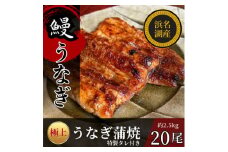 浜名湖産うなぎの蒲焼き　1尾あたり120～140g×20パック【1588398】