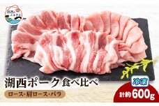＜豚肉　食べ比べ＞湖西ポーク 3種セット(ロース・肩ロース・バラ)合計約600g【1635241】