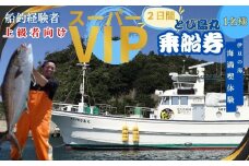 伊豆 海満喫体験 船釣 スーパーVIP2日間 乗船券 １枚 1名様（上級者向け）【静岡県 伊豆市 海 駿河湾 体験 土肥 チケット 船釣り 巨大魚】44-001