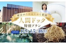 （令和7年12月15日・16日）1泊2日人間ドック2名様【おちあいろう宿泊】｜静岡県 伊豆市 温泉 温泉宿 宿泊券 宿泊 旅行 旅行クーポン 人間ドック 健康診断 体験 メンテナンス 高級旅館 商品券 補助券 静岡 伊豆