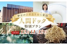 （令和7年12月11日・12日）1泊2日人間ドック2名様【おちあいろう宿泊】｜静岡県 伊豆市 温泉 温泉宿 宿泊券 宿泊 旅行 旅行クーポン 人間ドック 健康診断 体験 メンテナンス 高級旅館 商品券 補助券 静岡 伊豆