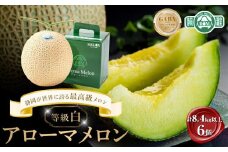 等級「白」アローマメロン　計8.4kg以上（1.4kg以上 6個入れ)　静岡が世界に誇る最高級メロン　大玉