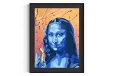 アクリル絵画 オーダー作品 F10(530mm×455mm)サイズ【絵画：似顔絵 / 額：ブラック】