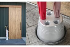 【受皿：テラコッタ】コンパクト 傘立て （ロゴ無し） 傘 カサ 傘立 アルミ製 かさたて かさ立て 傘たて 受け皿 シンプル 倒れにくい カフェ サロン 高級感 安定感 業務用 家庭用