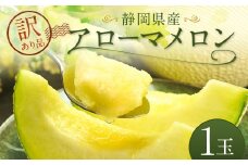 【訳あり品】静岡県産 アローマメロン 1玉 約1.0kg以上 化粧箱入｜ 訳アリ 訳あり 果物 フルーツ メロン めろん 青肉 高級 高級ブランドメロン ブランドメロン 高級メロン