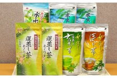 たっぷり 深蒸し茶 ティーバッグ 5種 7袋セット お茶 お茶セット ティーバッグ 緑茶 深蒸し茶 焙茶 静岡緑茶 日本茶