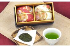 なつめ缶入 深蒸し特上煎茶 80g×2缶 セット 計160g ｜お茶 茶 深蒸し茶 煎茶 缶入り ギフト プレゼント 八十八夜摘み 静岡県産 静岡県 菊川市
