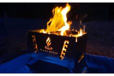 【FLAME ARM（S）】 高さ調整機能付き 焚き火台グリル 「Flame Adjuster」｜ ステンレス材 A4サイズ 1～3人用 焚き火台 焚き火 収納 専用袋付き 炭床 丸棒