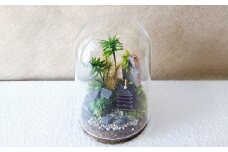 【さとリウム®】プリザーブド加工のテラリウム なごみ（五重の塔） 1セット ｜テラリウム ガラスドーム 苔 こけ コケ 植物 鑑賞用 インテリア 水やり不要