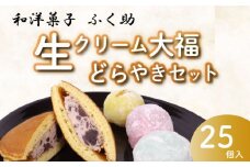 031-1　牧之原生大福 20個 生どら 5個セット 冷凍 どら焼き 生クリーム大福