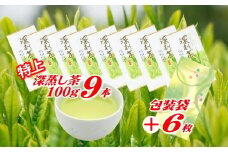 038-11 特上 深蒸し茶 100g × 本 摘みたて お茶 日常 日用品  包装袋 セット ご褒美 贅沢 高級 国産 産地直送 お茶のミズイ園 静岡県 牧之原市