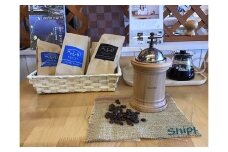 013-7　MUSUBI COFFEE　スタートセット＜豆＞ 直火焙煎 挽きたて 新鮮 香り高い 珈琲ミル付き  5種 お試し