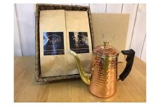 013-13　MUSUBI　COFFEE　贅沢時間ギフト＜粉＞ ブルーマウンテンNO	1 厳選豆 直火焙煎 挽きたて カリタドリップポット付き 高級豆