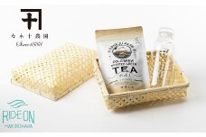 143-2　水出し棒焙じ茶ボトルセット（ティーバッグ5ｇ×7、ウォーターボトル×1，竹かご×1）