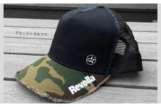 005-127  【ブラック×カモフラ】 帽子 ハット キャップ ファッション ツイル ダメージ メッシュ キャップ 静岡県 牧之原市 REVOLLA