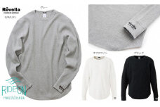 005‐72　【オフホワイト・L】Revolla limited　超厚手ワッフル長袖Tシャツ