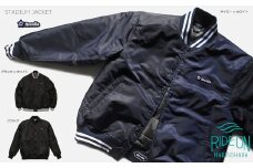 005-110　【ネイビー×ホワイト・XL】Revolla　中綿入りスタジアムジャケット