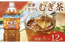 健康ミネラル むぎ茶 計12本 2L ×6 本 2ケース お届け カフェインゼロ 防災備蓄 茶 ペットボトル 飲料 伊藤園 ノンカフェイン 麦茶 静岡県 牧之原市