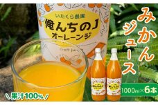 みかん ジュース 選べる 1000ml×6本 青島 ミカン 柑橘 蜜柑 ビタミン おいしい 果樹園 直送 甘い 有機肥料 テロワール オレンジジュース オレンジ みかん いたくら農園 静岡県 牧之原市