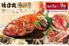 （冷凍） 贅沢なごちそう定期便 毎月1回×9回コース＋毎回人気の珍味付き I009 ／ 徳造丸 金目鯛 海の幸 海鮮 静岡県 東伊豆町