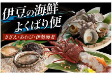 伊豆の海鮮よくばり便　~海産物詰め合わせ~　【 伊勢海老 イセエビ 鮑 アワビ さざえ サザエ 天然 活 魚介 定期便 豪華 厳選 魚 貝 海産物 海鮮 大容量 刺身 海鮮セット BBQ バーベキュー 】　<AS-21>