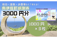 南伊豆町ふるさと寄附感謝券3枚【 伊豆 宿泊 旅行 宿 旅館 観光 グルメ 食事 アクティビティ 南伊豆 クーポン 宿泊券 ヒリゾ浜 SUP カヤック 桜 静岡 】　<BE-1>