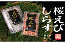 藤文の「桜エビ・しらす　ライト」 桜エビ 桜えび しらす シラス 釜揚げ 100ｇ 150ｇ 駿河湾 冷凍 西伊豆 伊豆 ギフト お歳暮 お中元