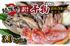 大島水産の「訳あり干物３㎏以上！！詰め合わせセット」 選べる 訳あり わけあり 3.0㎏ 3㎏ 3キロ 以上 国産 国外産 冷凍 西伊豆 伊豆 ギフト お歳暮 お中元