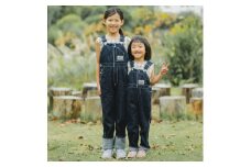 デニム オーバーオール キッズ サイズ 130 【子供服 こども 親子 リンクコーデ】　