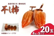 【先行予約】 干し柿 4玉入り × 5パック 長泉町産 四ツ溝柿 使用 かき 柿 渋柿 予約受付 11月から順次発送 ギフト 贈答用 プレゼント 静岡県 長泉町