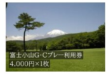 C20富士小山Ｇ・Ｃプレー利用券　１枚