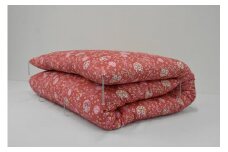 O14純綿わた入り手作り敷ふとん　色ピンク系・柄おまかせ
