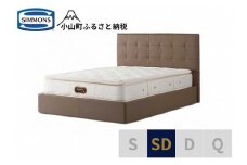 3BV5【シモンズ】セミダブルベッド　モンセラート　SC/6.5ピロートッププレミアムAA21221　グレージュ