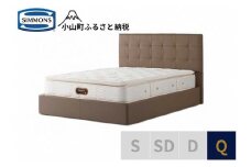 BX14【シモンズ】クイーンベッド　モンセラート　SC/6.5ピロートッププレミアムAA21221　グレージュ