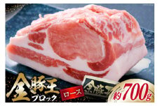金豚王 ロース ブロックパック 約700g [かねまる 静岡県 吉田町 22424083] 肉 豚肉 豚 ぶた きんとんおう ロース ブロック 国産 700グラム 冷凍
